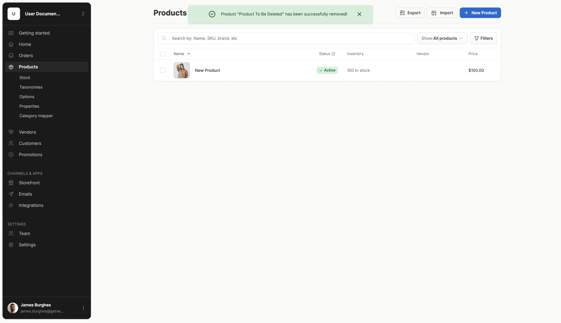 Product Removed