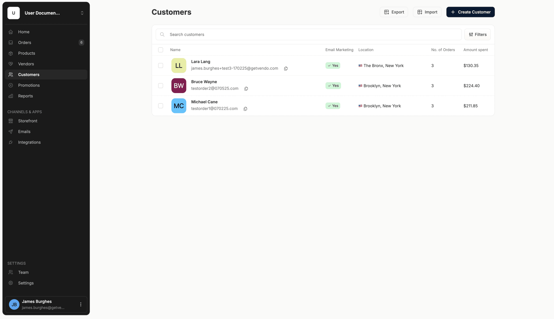 Create a Customer